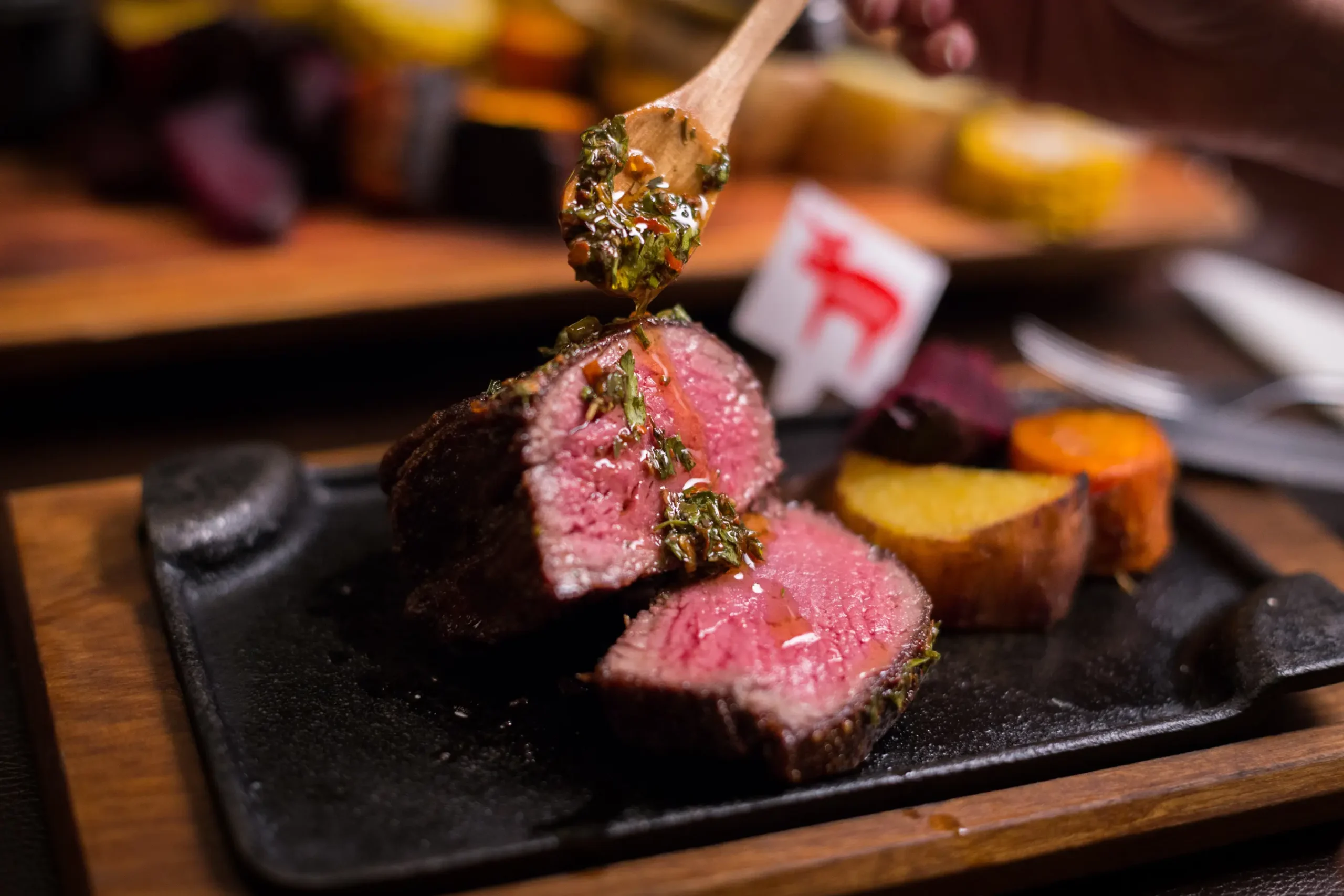 beef and chimichurri