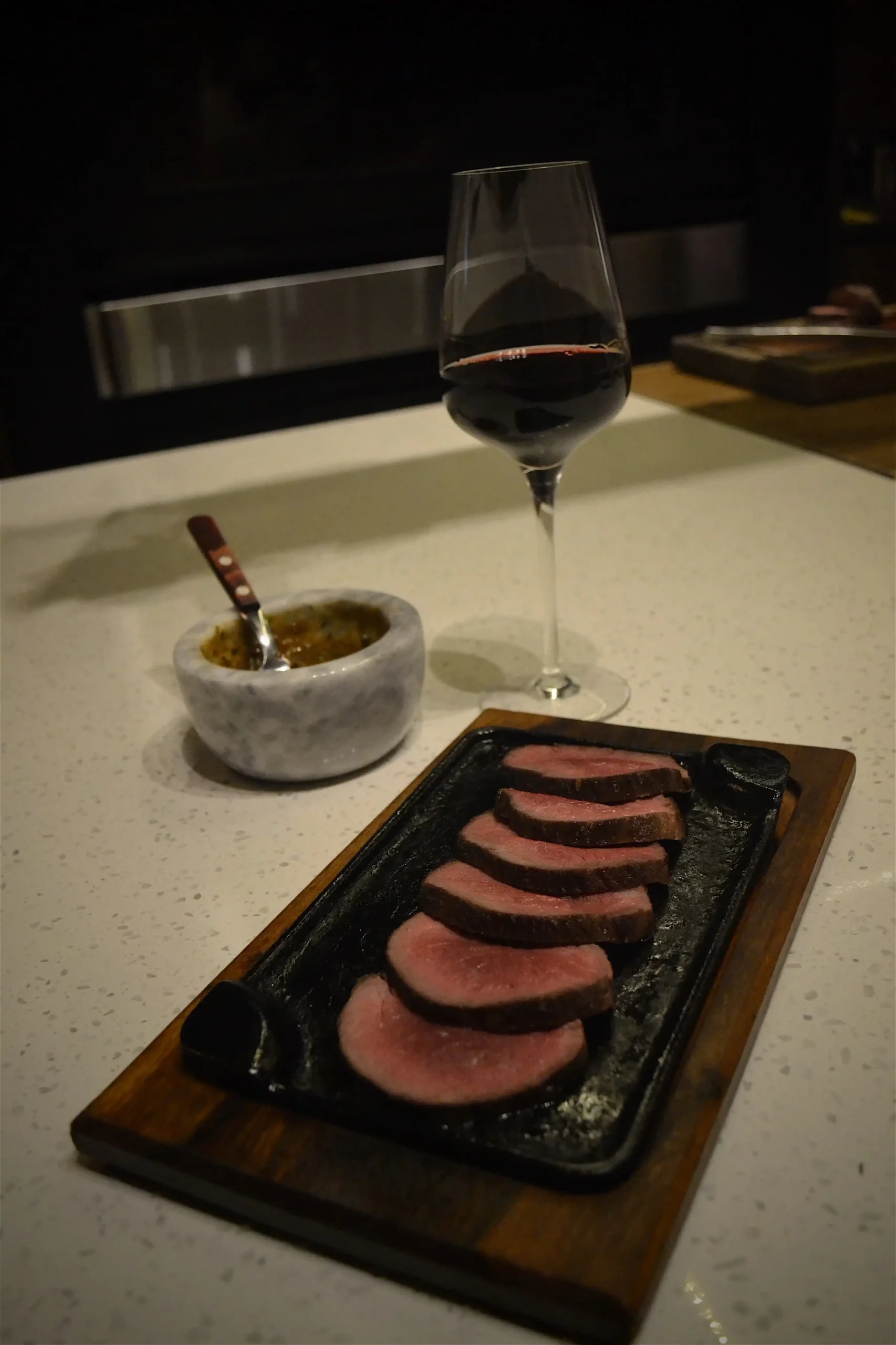 chimichurri and meat