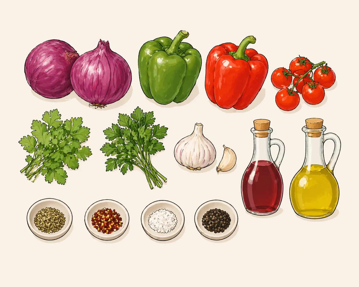 salsa criolla ingredientes