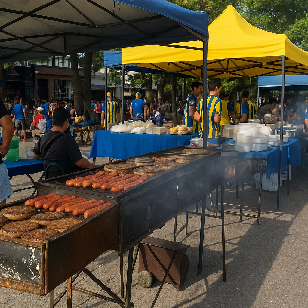 street food choripan after soccer match