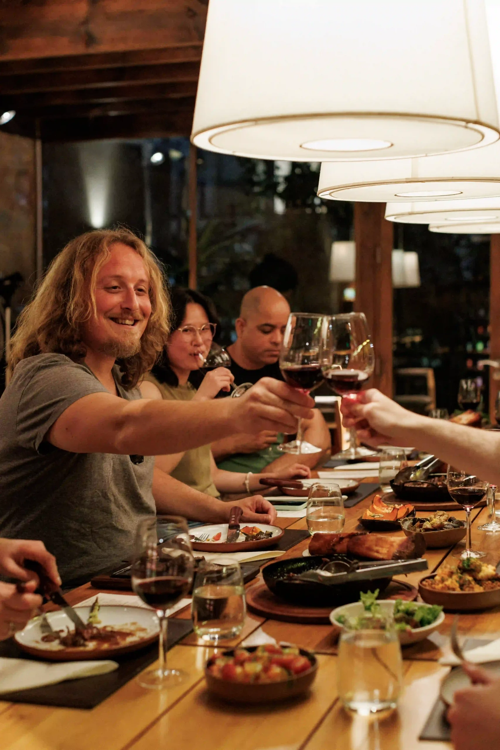 friends having dinner