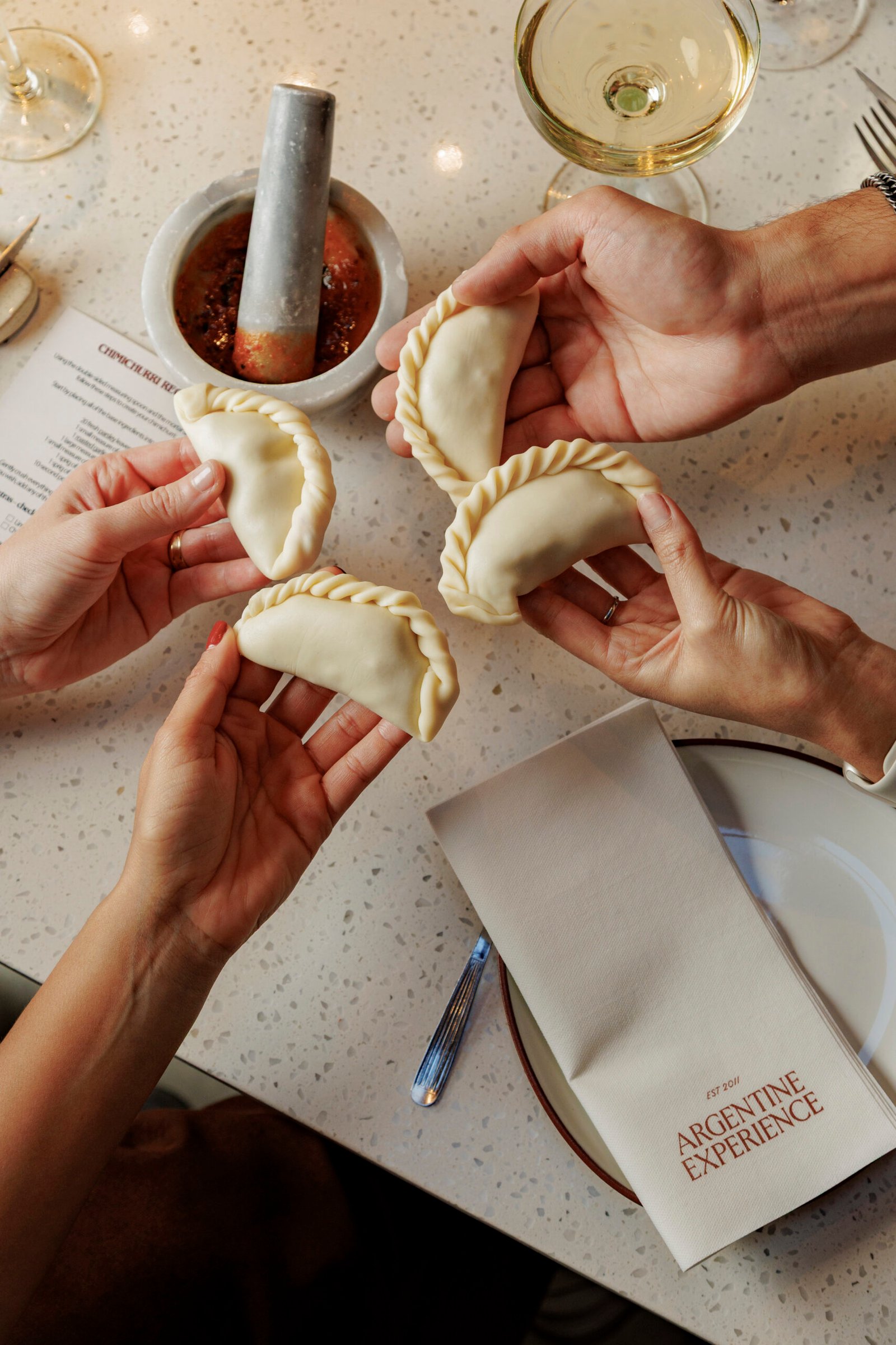 salsa yasgua and empanada