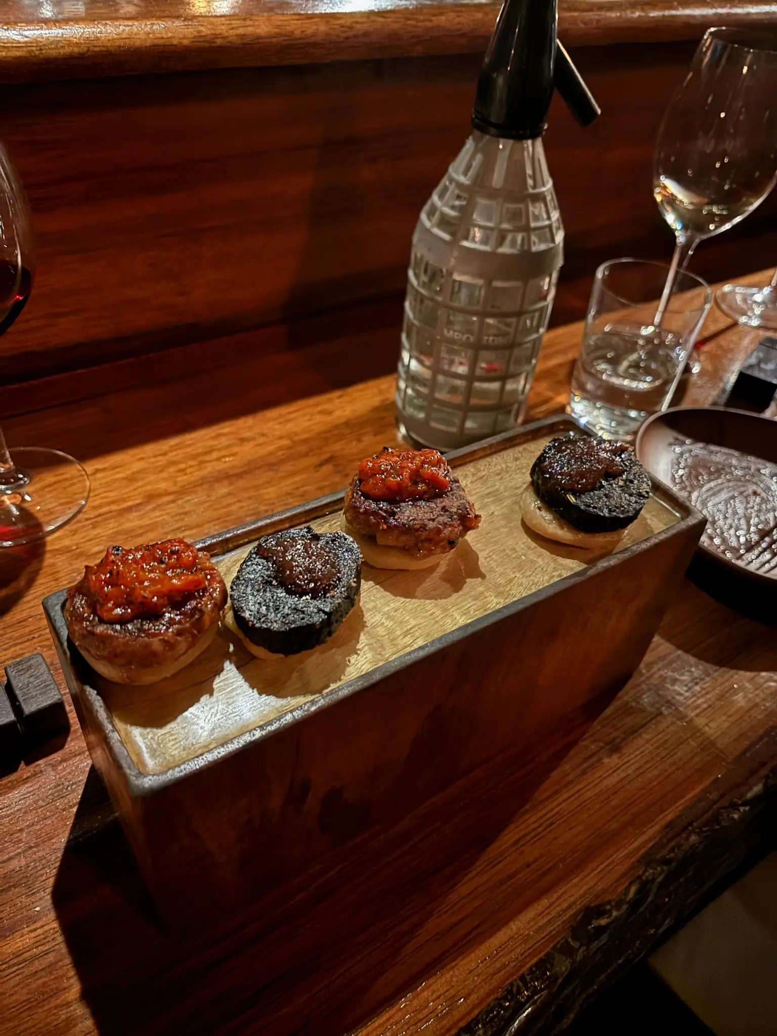 chorizo and morcilla at fogon asado